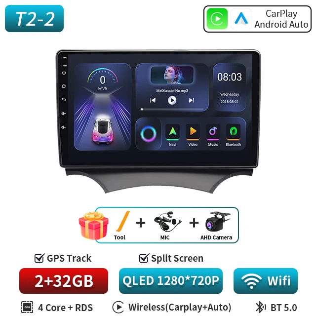 Android 16 Auto autoradio voor Ford Ka 2008 2009 2010 2011 2012 2013 2014 Carplay multimediaspeler stereo GPS head unit DSP BT