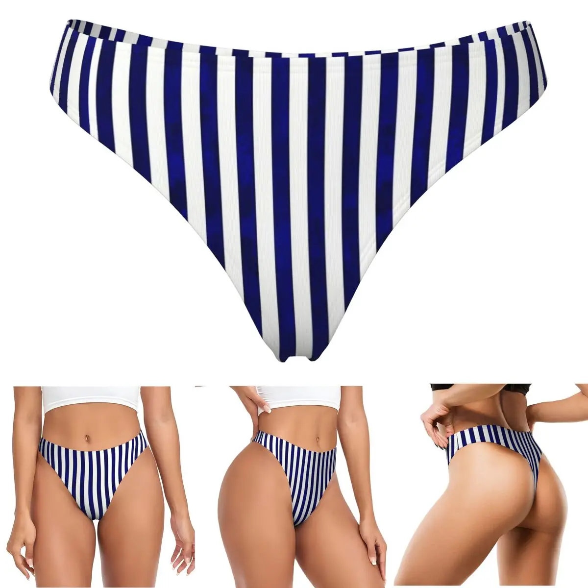calcinhas-g-string-classicas-personalizadas-em-azul-marinho-e-branco-respiraveis-confortaveis-e-elasticas-para-mulheres