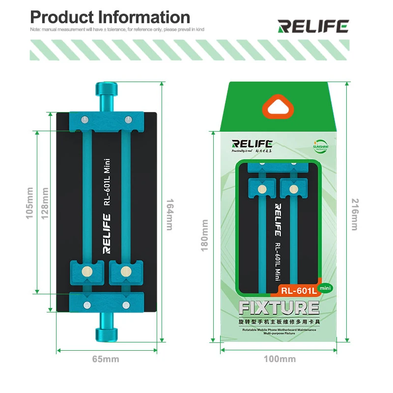 Relife RL-601L ตัวยึด PCB ขนาดเล็กสำหรับเมนบอร์ดโทรศัพท์มือถือชิป IC CPU เครื่องมือซ่อมแคลมป์ยึดฮาร์ดดิสก์