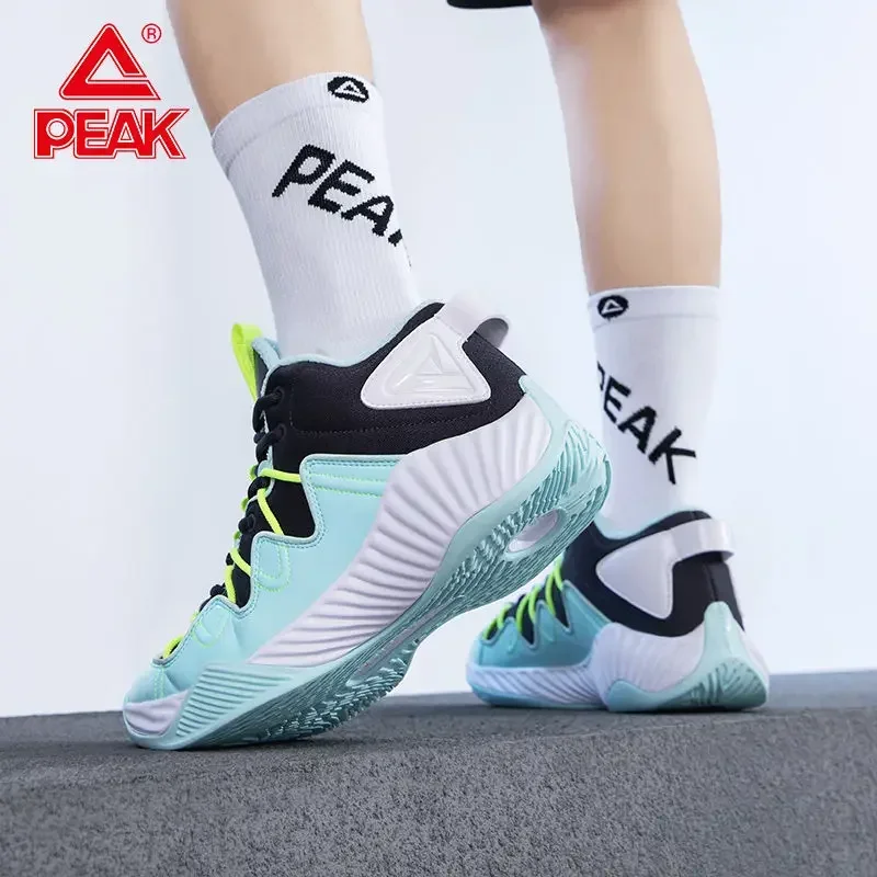 PEAK Basketball Shoes Men's Running Casual Sneakers Outdoor Non-slip 2024 Summer Fashionable and Comfortable Tenis Shoes Men's