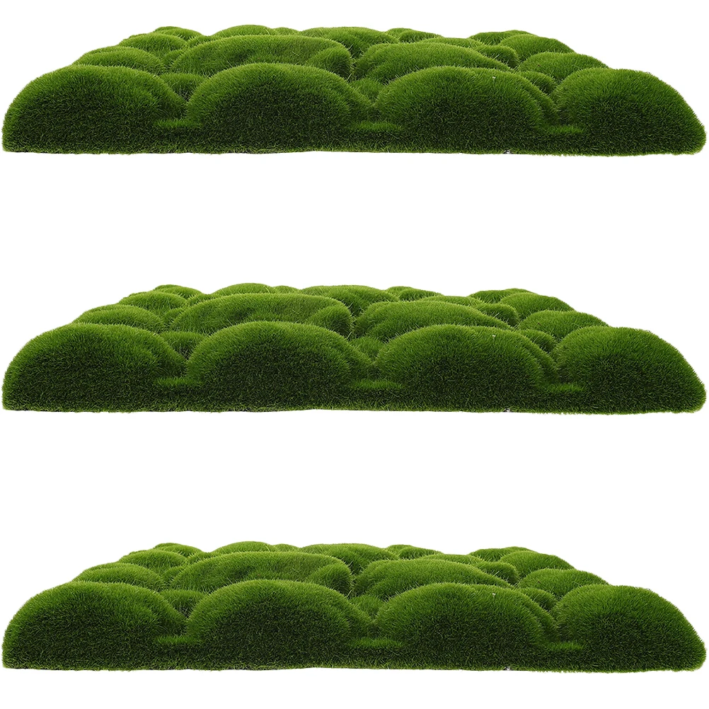 

3pcs Simulation Moss Board Decor Artificial Greenery Wall Diy Fake Plants For Home Wedding Grass Backdrop Hanging Craft