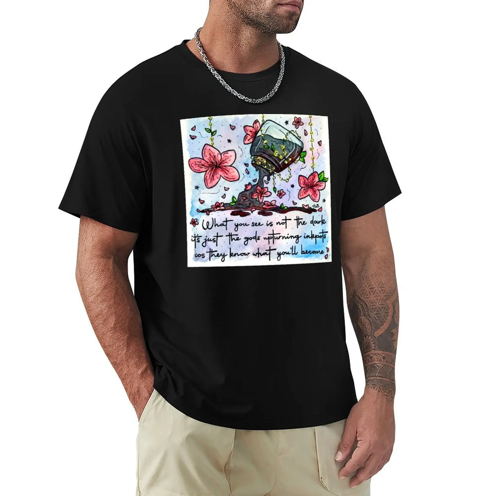 

Inkpot Gods Ink & Blossoms Inspired by The Amazing Devil T-Shirt oversized t shirt Luxury man men tshirt