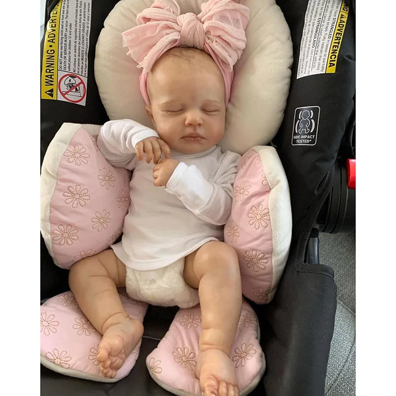 

48cm Loulou Newborn Baby Size Already Finished Reborn Baby Doll 3D Skin Hand Detailed Painted Skin Visible Veins