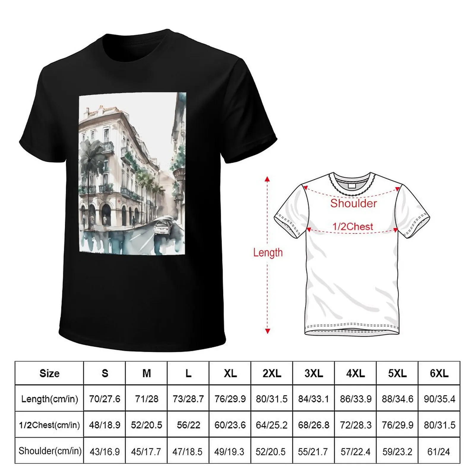 SAN SEBASTIAN: Oh San Sebastian!: A poem on watercolor T-Shirt customizeds Blouse blacks luxury clothes men