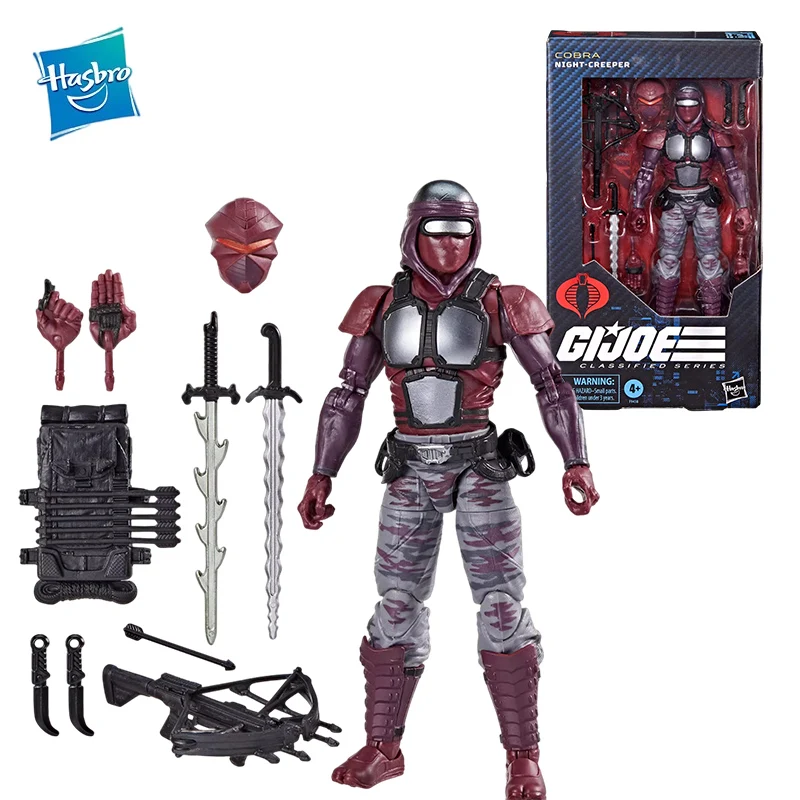 Original Hasbro G.I. Joe Classified Series COBRA Night-Creeper 6Inch Anime Figure Action Figure Toys