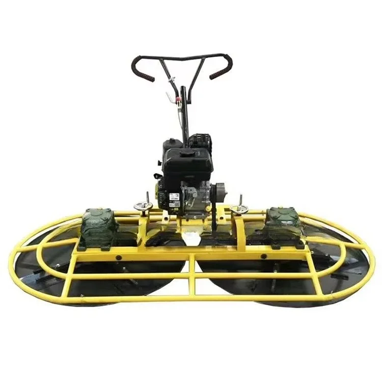 Hand push concrete cement floor polishing and edging machine, dual power ground construction finishing machine