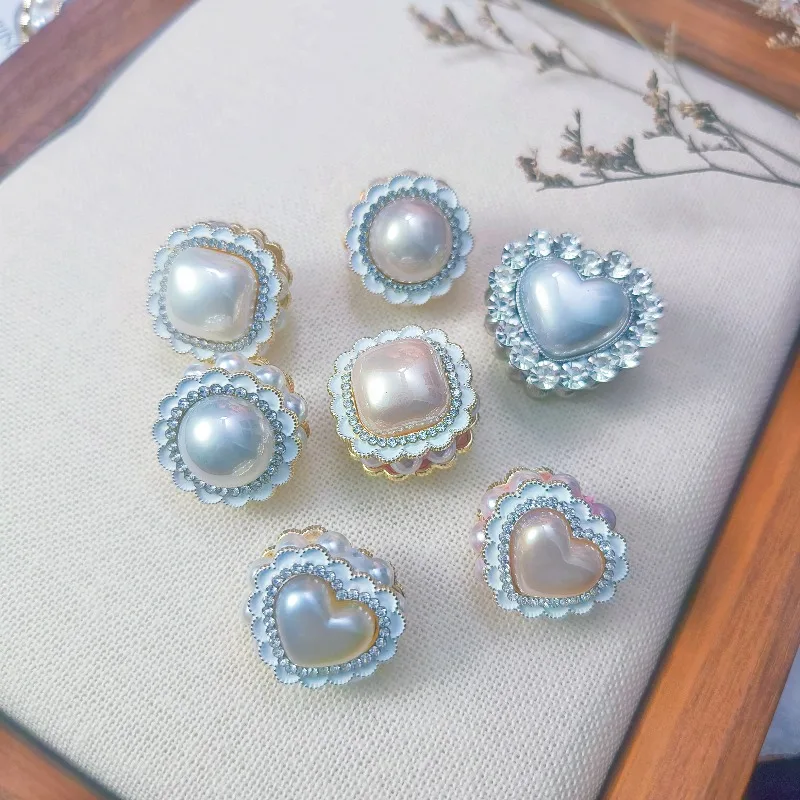 

Fancy Beads Hand MadeIns Handmade New High-end Mermaid Ji Bead Alloy Accessories Diamond Pearl Jewelry Bag DIY Through Hole Loos