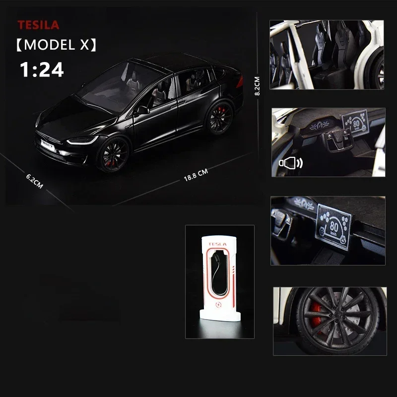 1:24 modèle X-Y -3 alliage moulé sous pression jouet modèle de voiture son et lumière jouet pour enfants objets de collection cadeau d'anniversaire