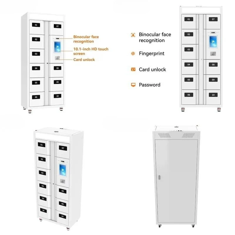 Smart luggage locker fingerprint face ID card password unlock gym RFID electronic cabinet