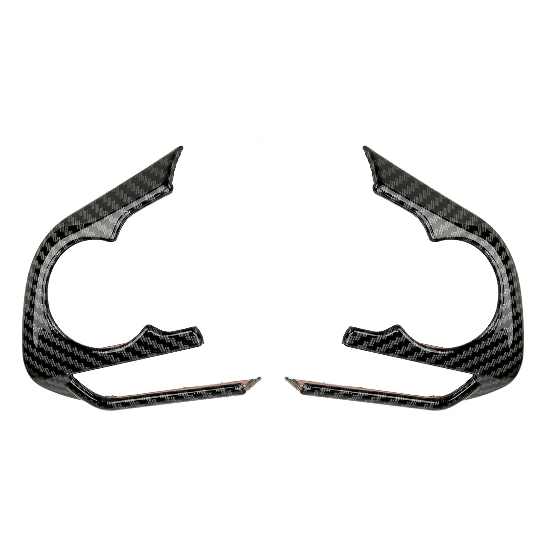 2pcs Carbon Fiber Style ABS Car Steering Wheel Button Cover Trim Frame Fit for Toyota Camry 2018 2019 2020 2021 2022 2023