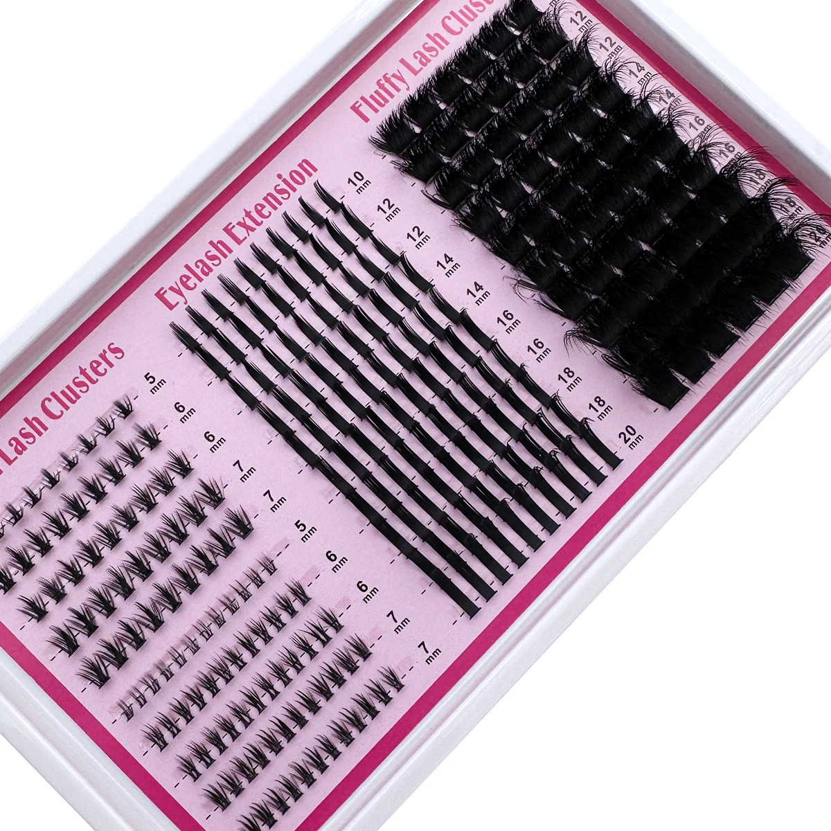 4-in-1 Wimperncluster 200D-60D Lang 6-20mm Wimpernspitzen Untere Wimpern Wiederverwendbar Untere DIY Spiky Wimpernverlängerung Manga-Cluster – Detail 3