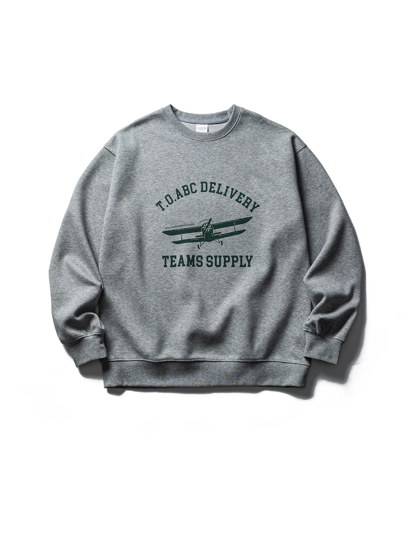 

American Retro Aircrt Print round Ne Hoodie Spring New Casual Versatile Long Sve Top for Couples Comfortable Cotton Blend