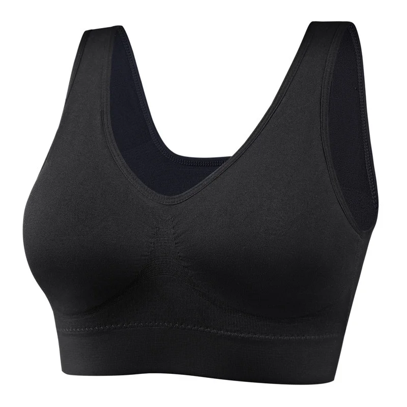 Sportbeha Push-up draadloze grote maten bh's Dubbellaags naadloze yoga fitness lingerie Geen stalen ring ondergoed Gym hardloopbh's