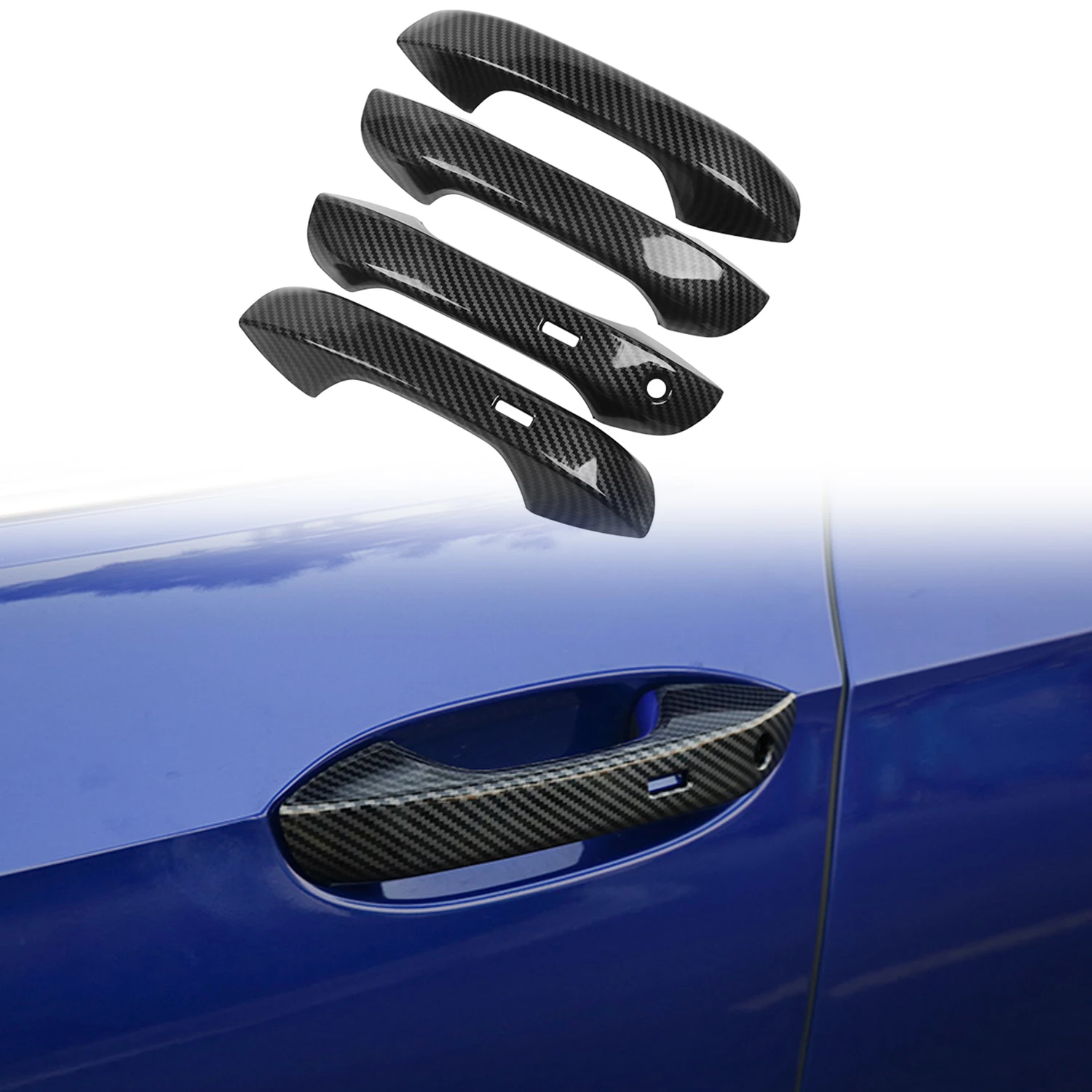 Only Fit LHD! For Volkswagen VW Golf 8 MK8 2021-2023 / ID.3 2019-2023 Exterior Side Door Handles Cover Trim (with smart holes)