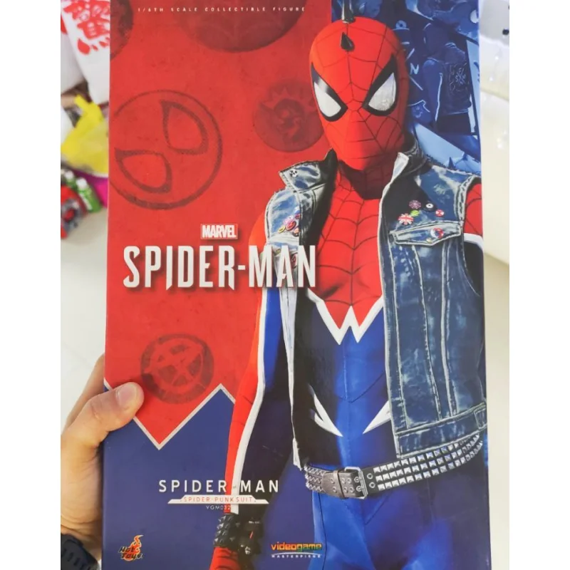 Original Hottoys Ht Marvel Spider-man Spider-punk Suit 1/6 Anime Figur Action Figures Collection Model Toys Gift