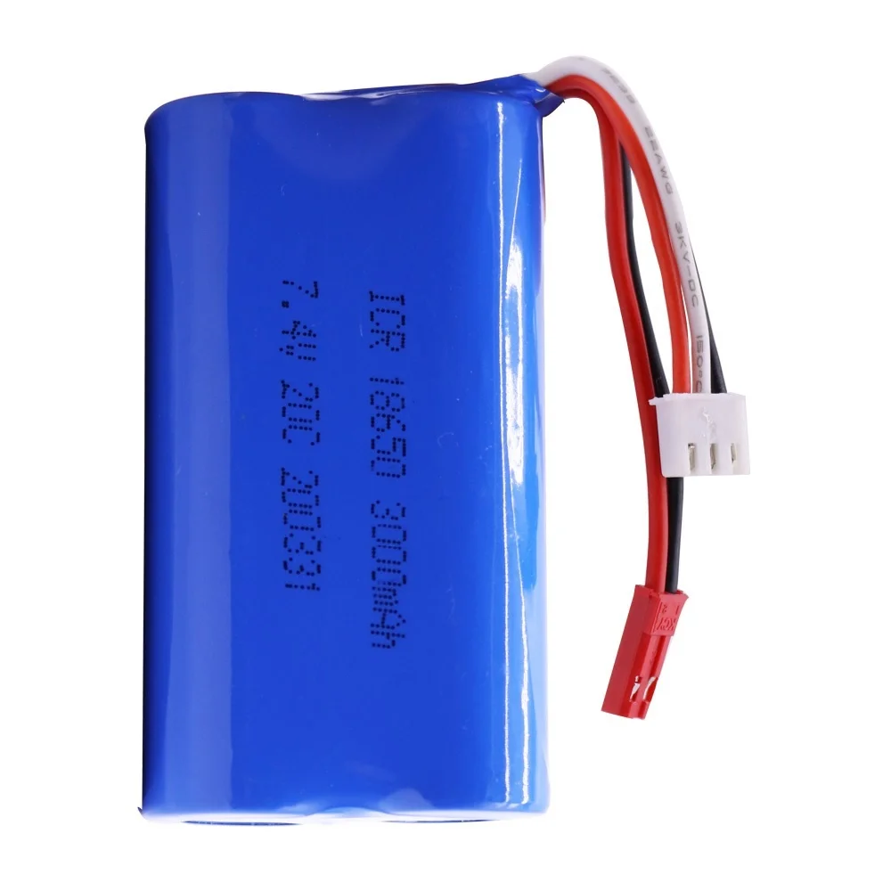 7.4V,3000mAh,2s,18650,u12a syma s033g,q1,h100,h101,h102,h103,f009,rc,ボートパーツ,モデルEL-2P/sm/jst/t用のバッテリー