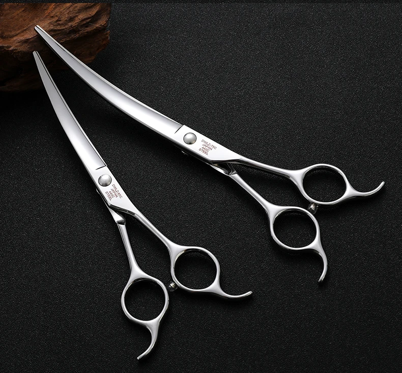 Fenice Professional 6,5/7,5 Zoll super große gebogene Schere 45 ° Gebogene Schere zum Trimmen von Hunden-Haustierpflegewerkzeugen mit rundem Kopf – Detail 15