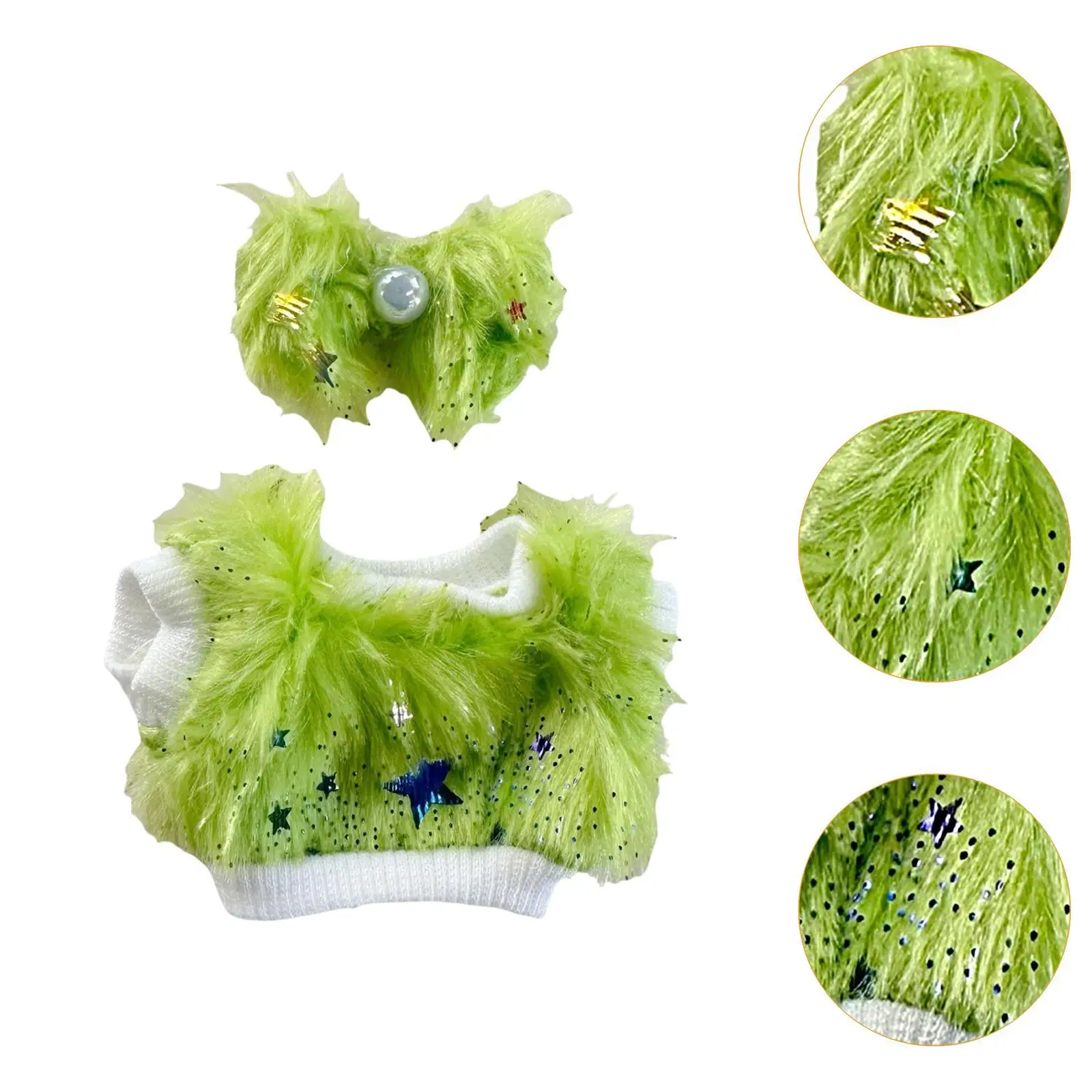 Pluche poppenkleertjes Pop-outfits Mode voor kleine meisjes Leuke comfortabele afneembare pop-trui-kostuums voor 6,69 inch pop