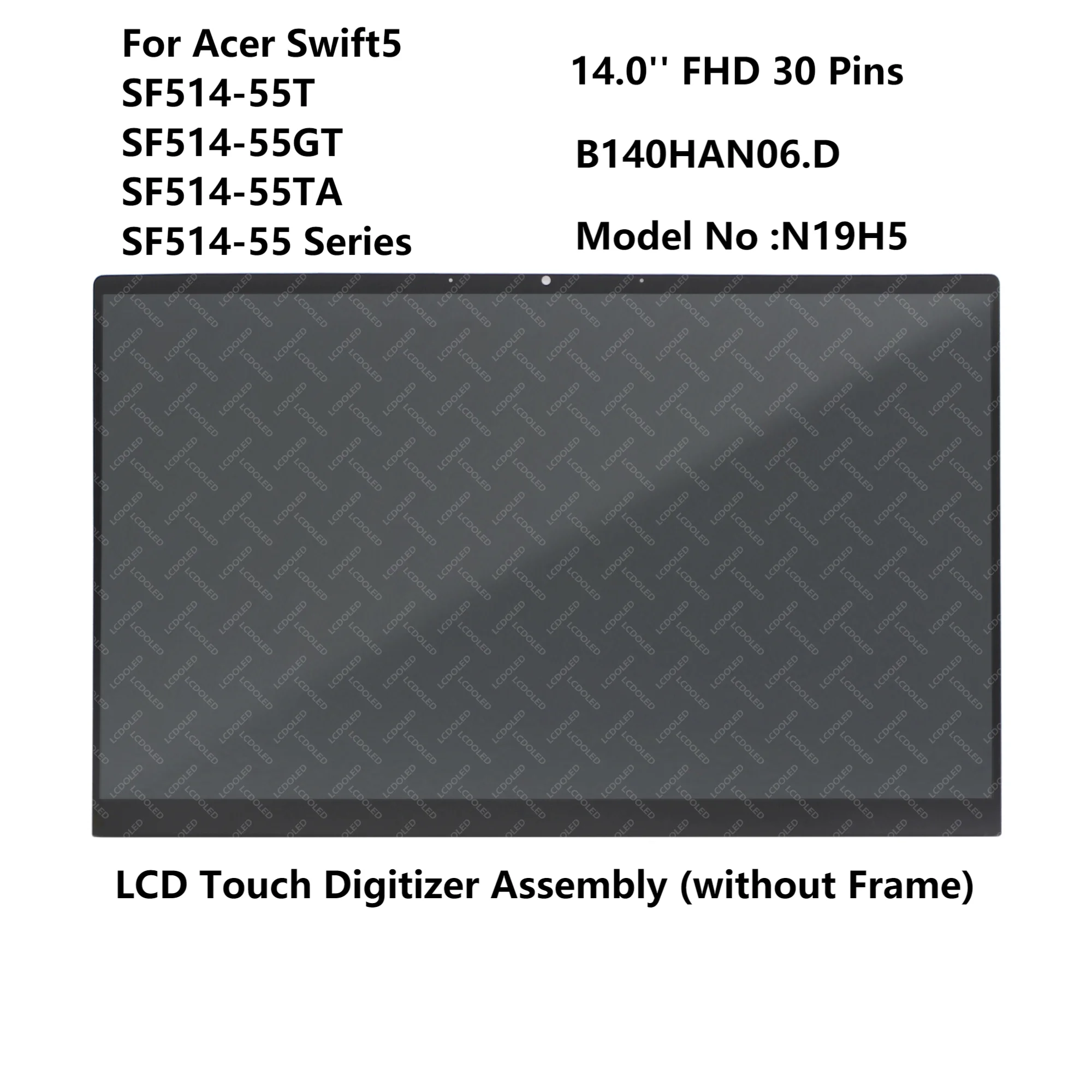 14.0'' FHD IPS LCD Screen Display Touch Digitizer Assembly For Acer Swift5 SF514-55T SF514-55GT SF514-55TA SF514-55 Series