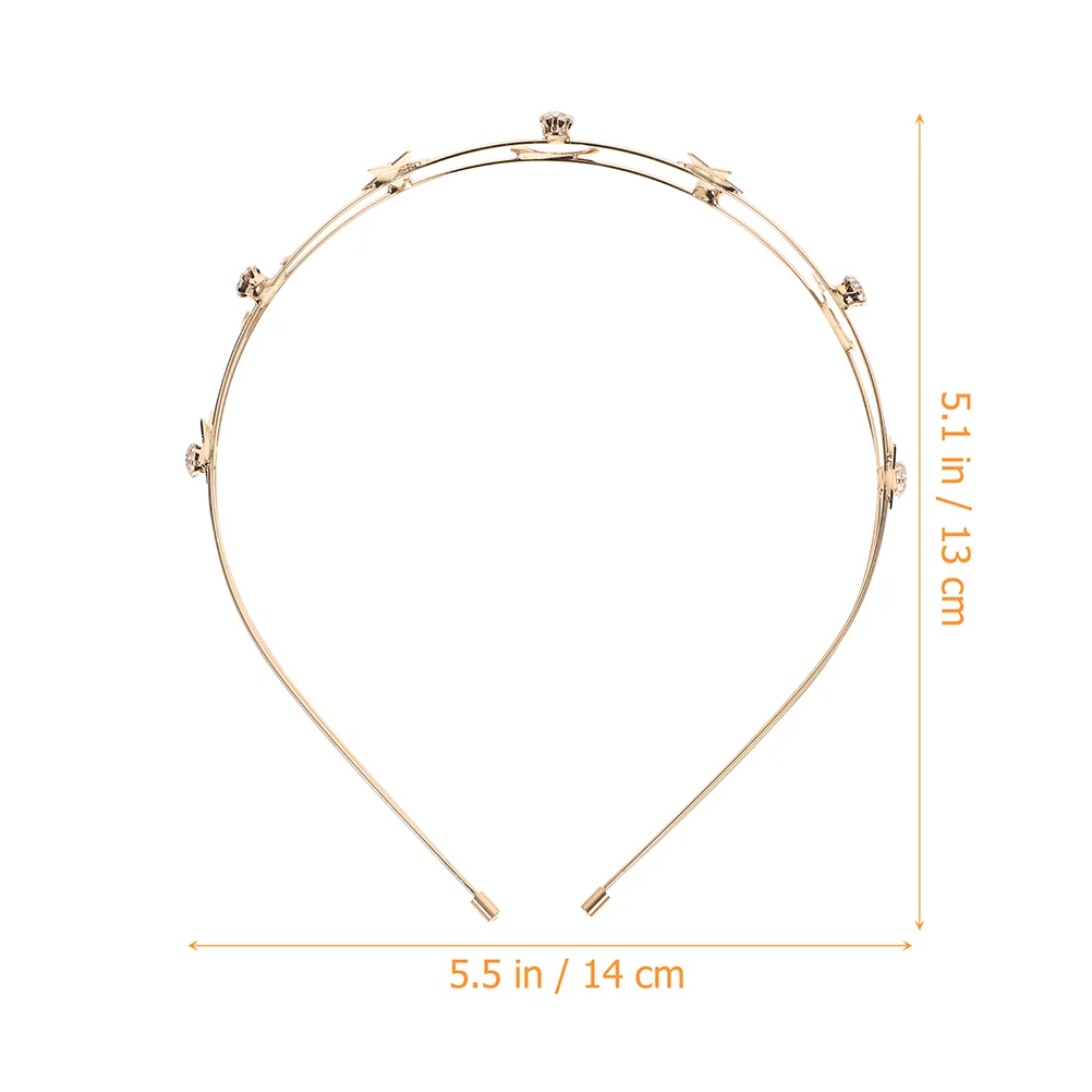 2 قطعة عصابات رأس معدنية نجمة القمر كريستال متعدد الطبقات الزفاف حفل زفاف الشعر هوب اكسسوارات للنساء سنة جديدة سعيدة عقال