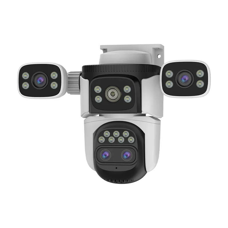 

360° Panoramic View Night Vision IP Cam 8MP Four Lens Zoom Security Camera Smart Tracking Human Detection Wireless Surveillance