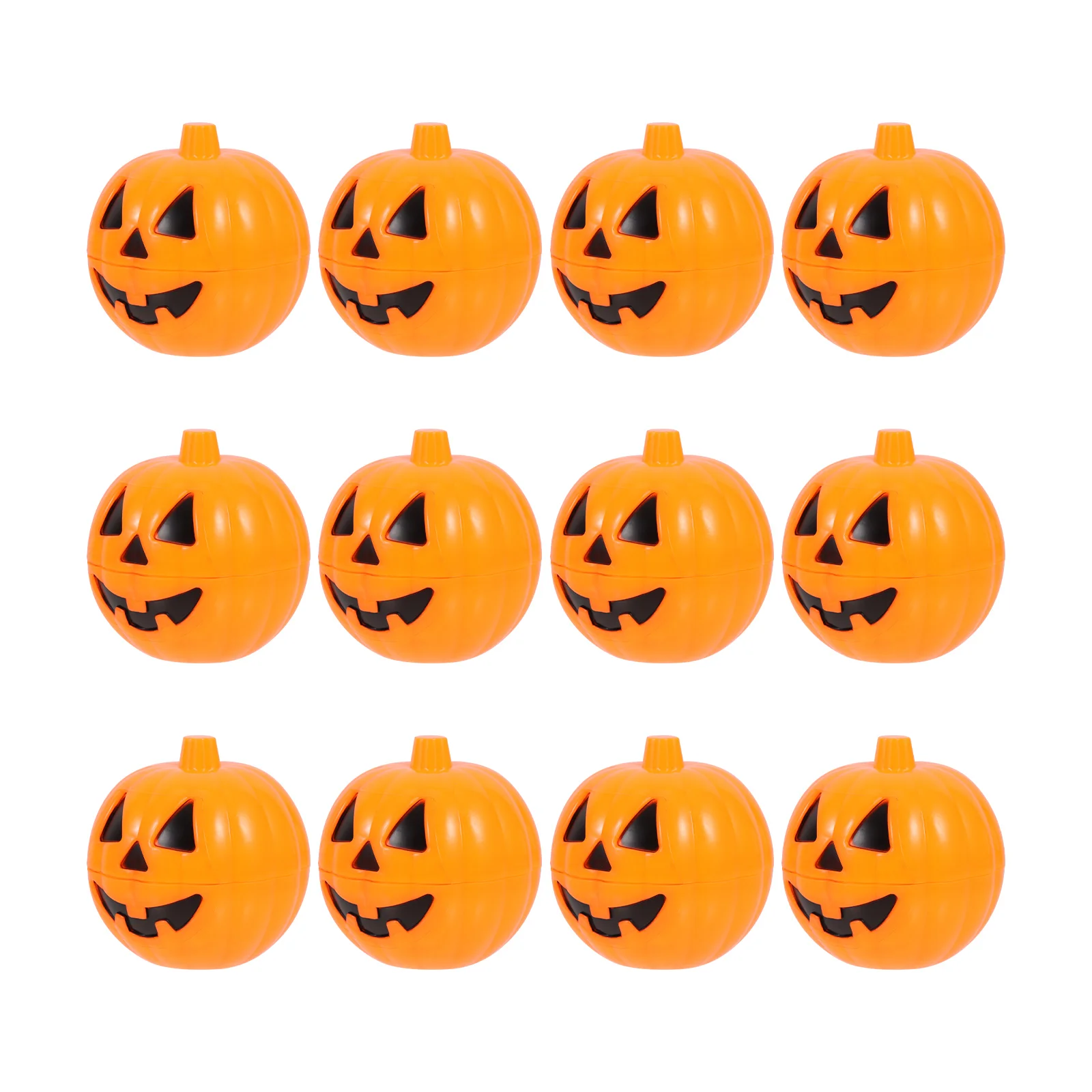 

12 Pcs Mini Pumpkin Gift Boxes Halloween Candy Containers Plastic Party Decorations Festive Treat Favors Exquisite Goodies Box