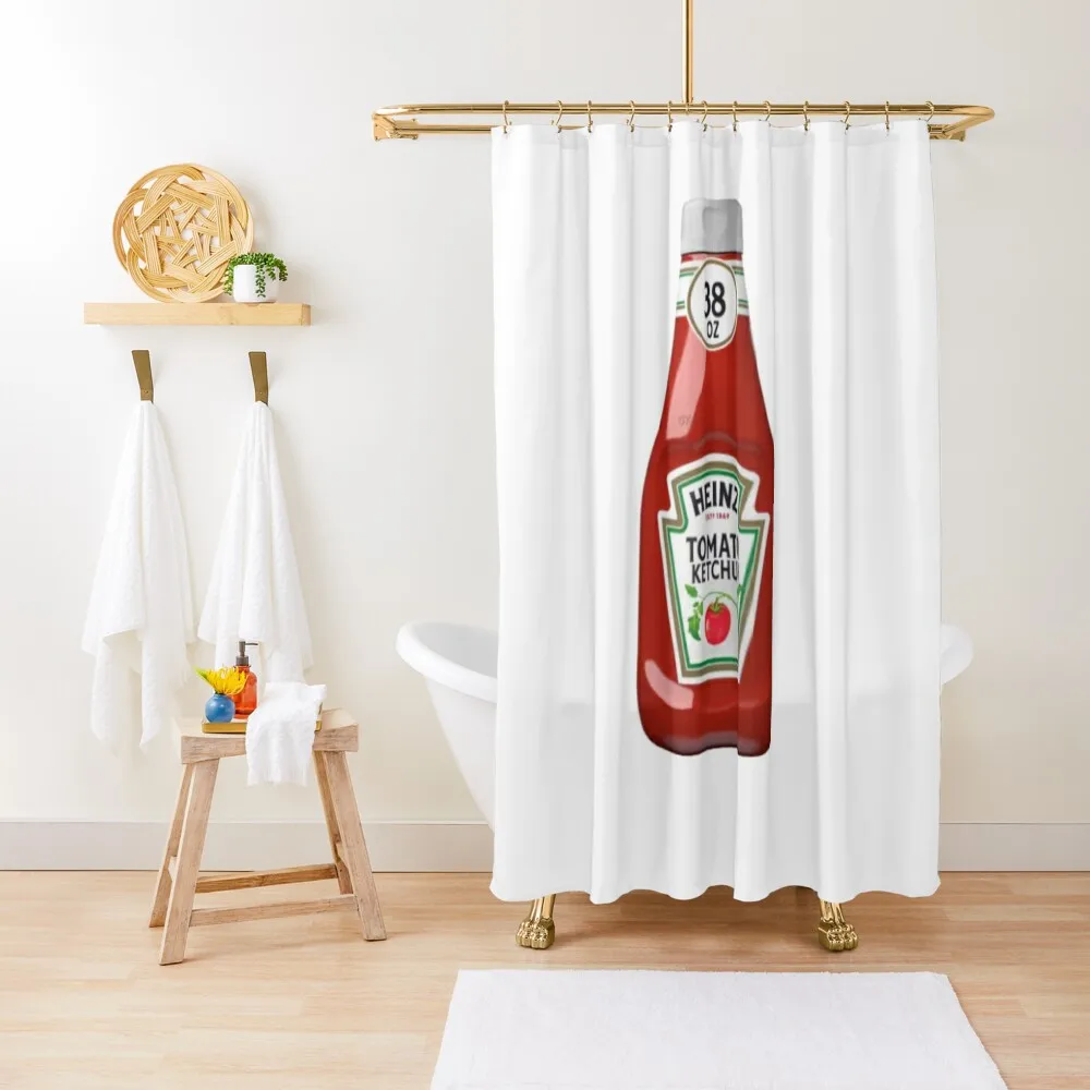 

Heinz Tomato Ketchup Shower Curtain Anti-Mold Waterproof Shower Waterproof Bathroom Shower Curtain