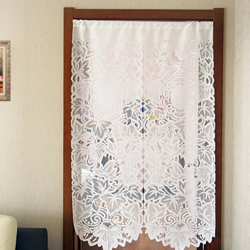 Lace Embroidery Curtains 3 Sizes French Country Lace Cutwork Curtain Door Window Curtain Panel Room Divider