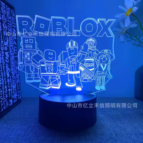 Roblox 3D Night Light Game Cartoon with Remote Acrylic Decorative Ornaments Room Table Lamp Creative Birthday Gifts