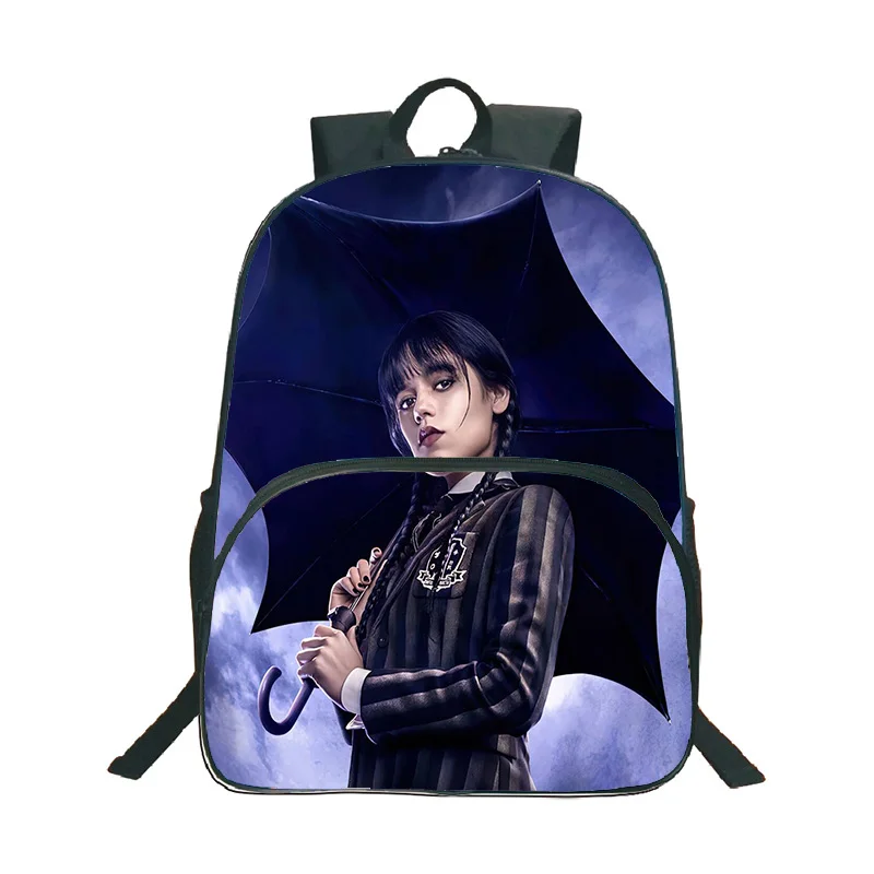 Cartoon Wednesday Addams 3D Print Backpack Kids Mischief Cosplay Pattern Backpacks Boy Girl Funny Game Schoolbag Student Mochila