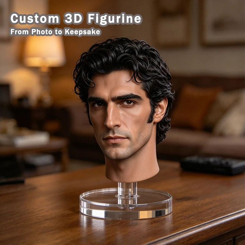 Custom Photo 3D Printed Human Figurine Resin Portrait Statue Personalized Mini Me Figure Desktop Display Wedding Souvenir Keepsa