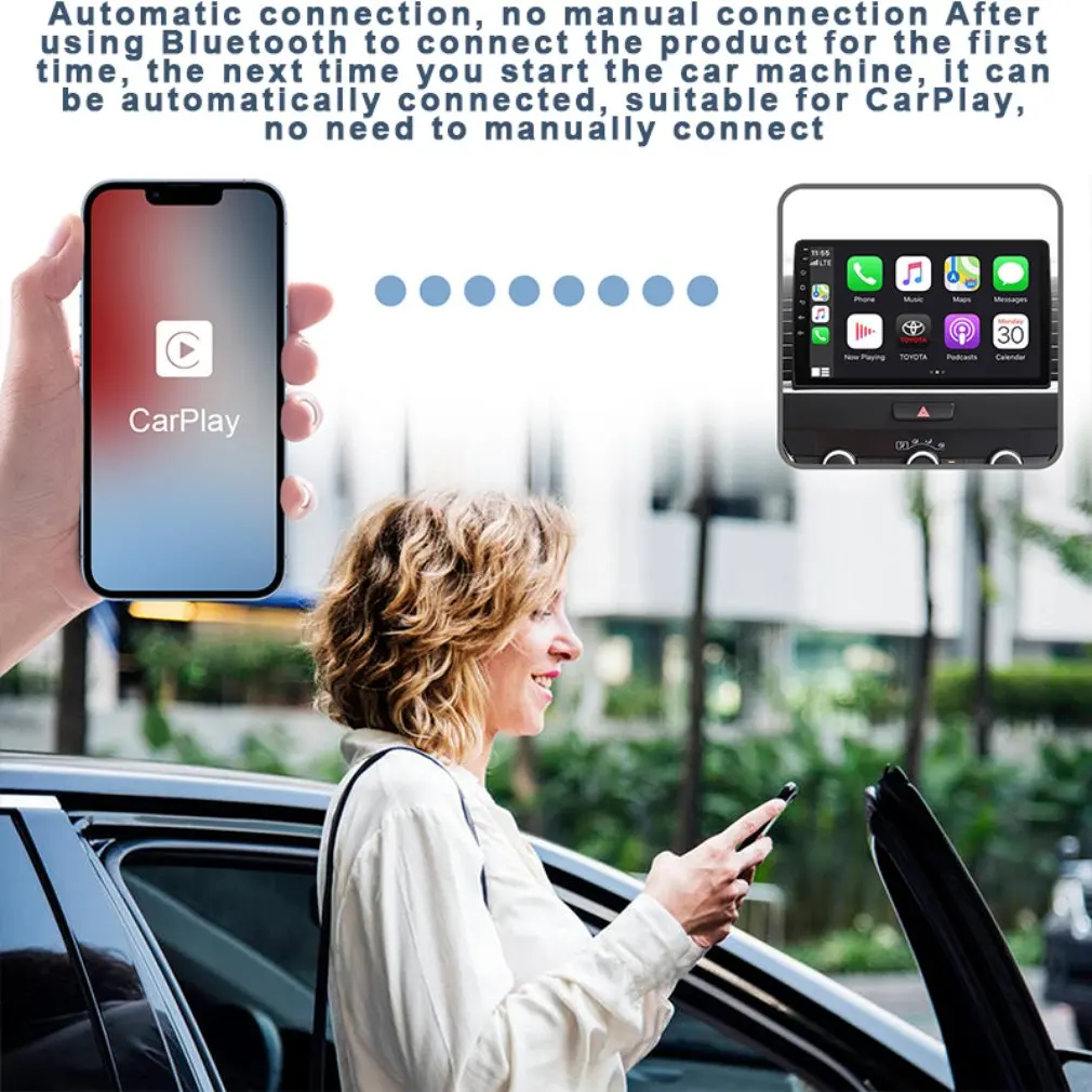 2024 Newest Wireless CarPlay Adapter CarPlay Convert Wired to Wireless CarPlay Plug & Play Auto Connect No Delay Online Update