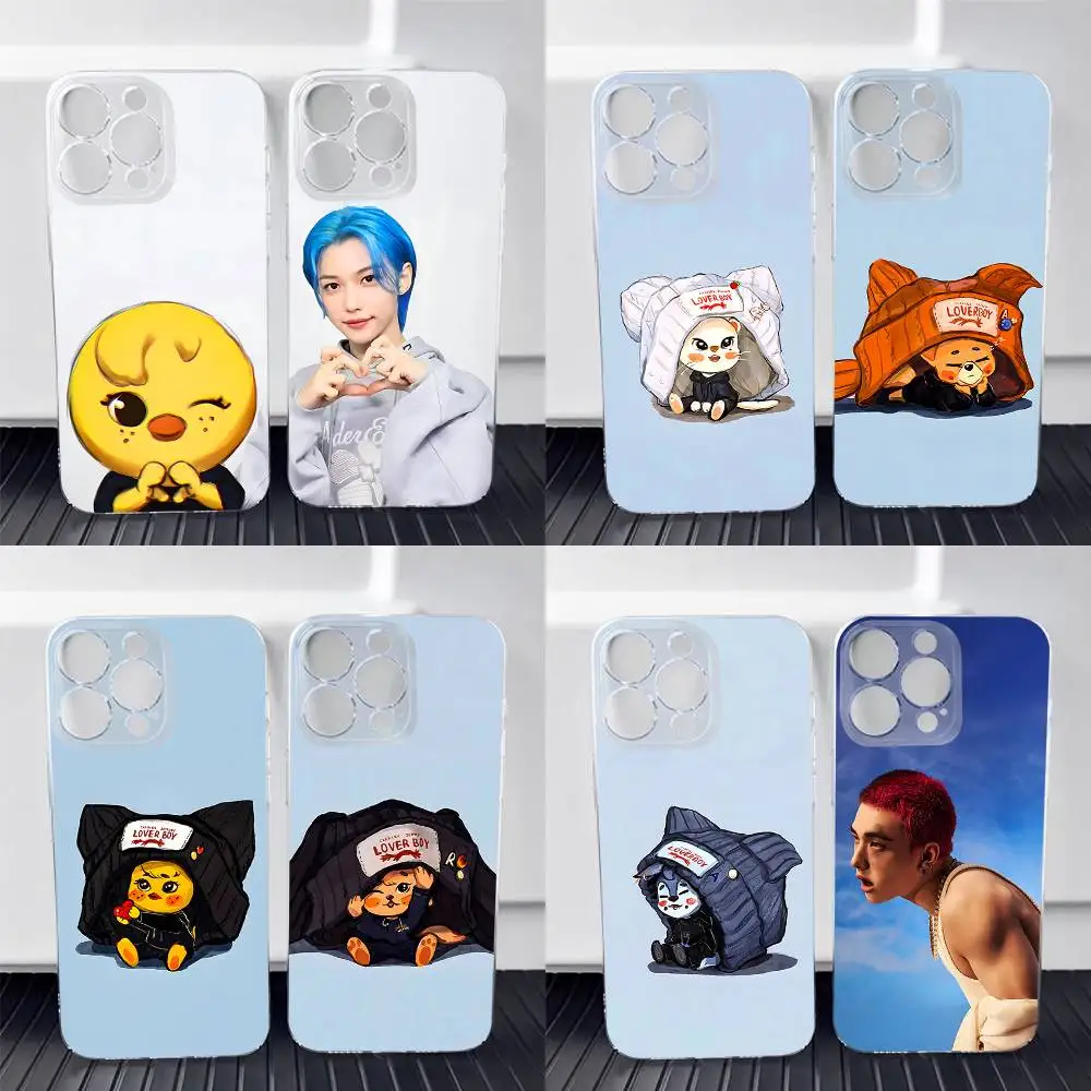 

Kpop Artists Cartoons Phone Case For iPhone 16,15,14,13,12,11 Pro,Max,Plus,X,XS,XR,SE4,E Mini Transparent Soft Cover