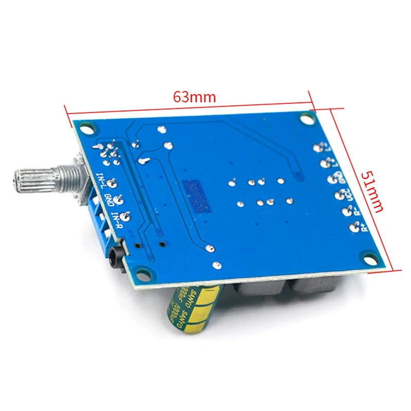 ABFKL XY-502 Digital Power Amplifier 2-Channel Stereo High-Power 2X50W TPA3116D2 Subwoofer Audio Amplifier Board Module
