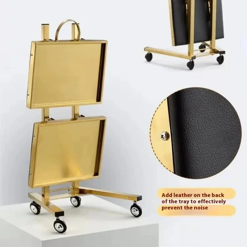 

Salon Trolley Stainless Steel Organizers Furniture Strong Load-bearing Simple Design Carrito Auxiliar Spa Cart Pedicure Trolley