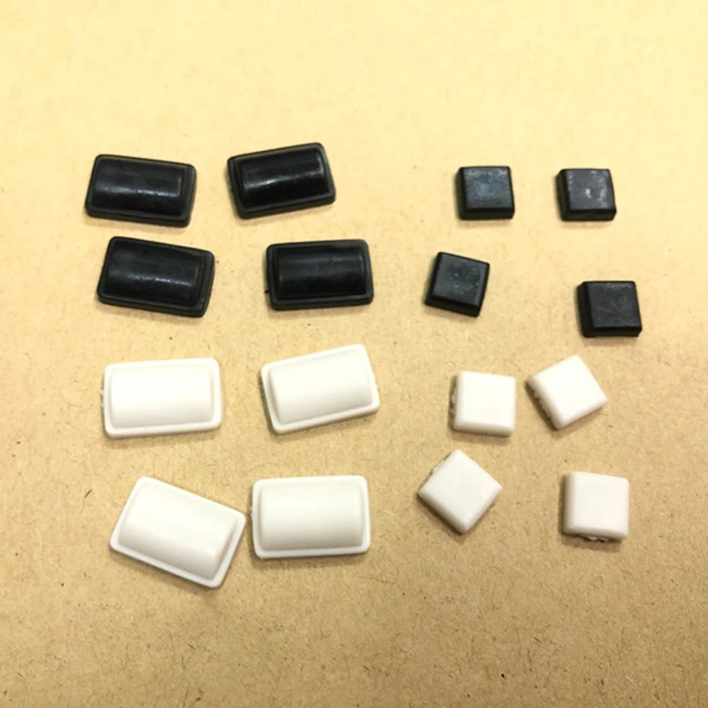 10Sets 8 In 1 White Black  Screw Rubber Feet Cover Set for WII Console