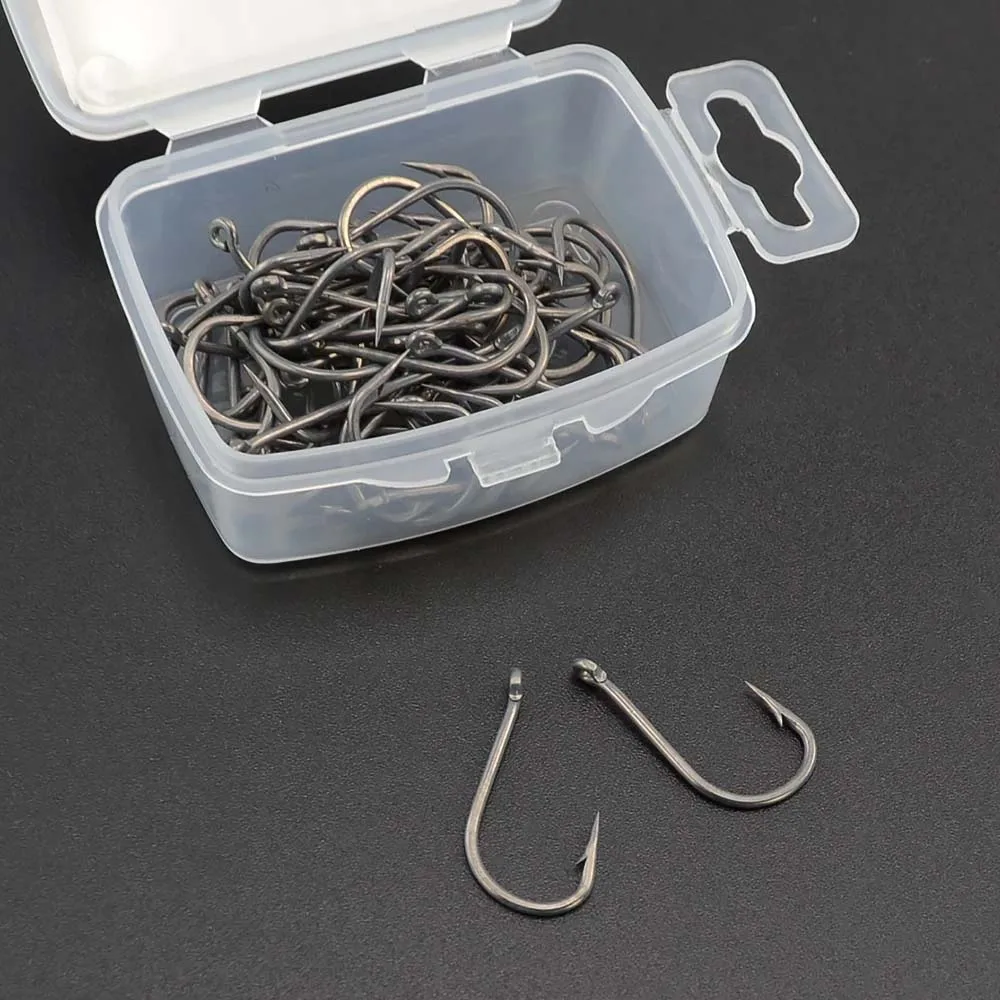 

Steel Barbed Single HooK Fishing Tool Accessorie Lure Barbed Hook Barbed Fish Hook Carp Fishing Hooks High Carbon Micro