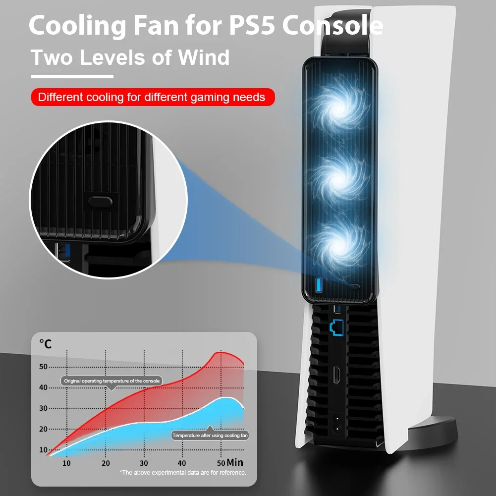 Per Console PS5 ventola di raffreddamento Host esterna con sistema di raffreddamento a luce LED ventola di raffreddamento silenziosa per Playstation