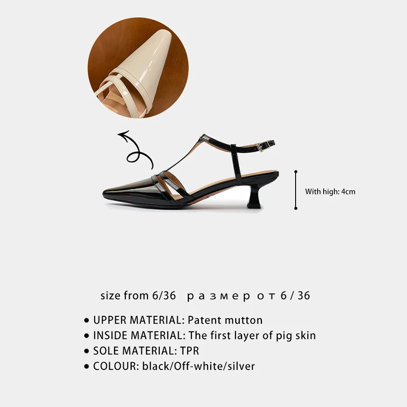 Ods Ladies' Party Shoes Fashion Sandals With Heels Pointed Toe Sllingback For Women Styles Party Shoes For Brides Zapatos 40 41