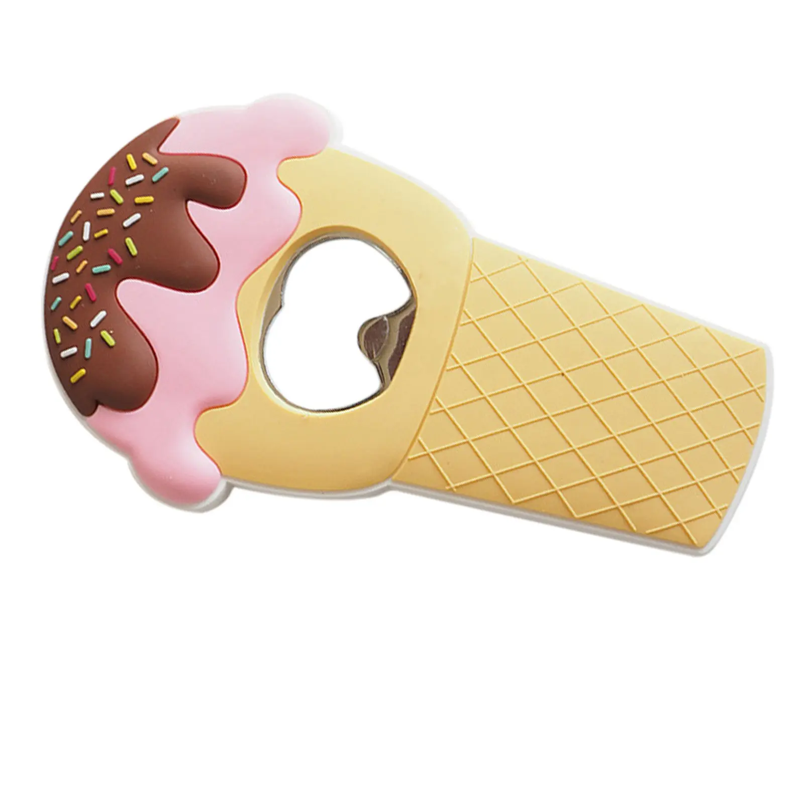 Stainless Steel Magnetic Ice Cream Shaped Beer Opener Fridge Mountable Kitchen Bar Tool Party Camping Outdoor Accessory Father's