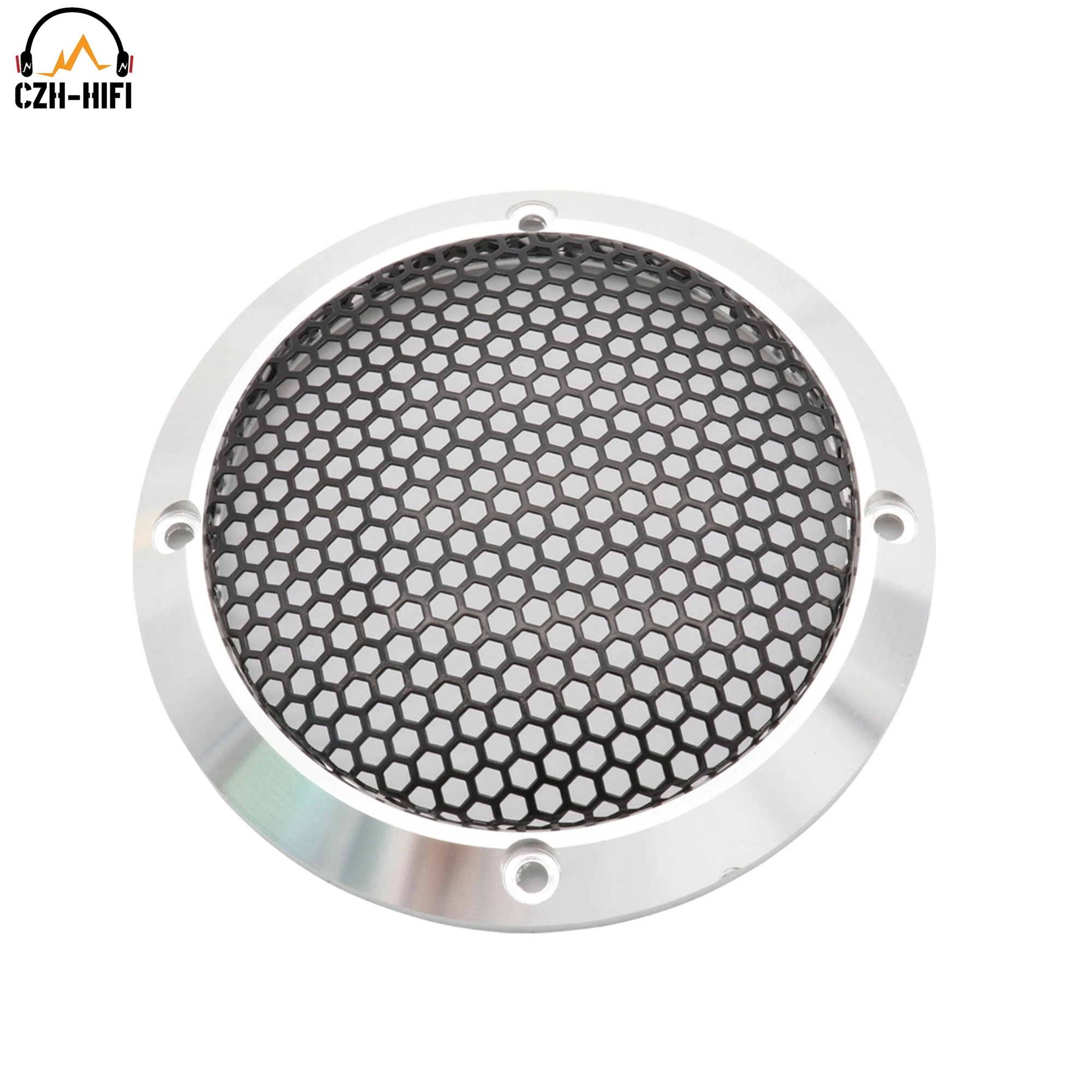 1pc 3.5" Metal Speaker Grill Mesh Cover ABS Plastic Car Audio Subwoofer Tweeter Circle Protective Cover