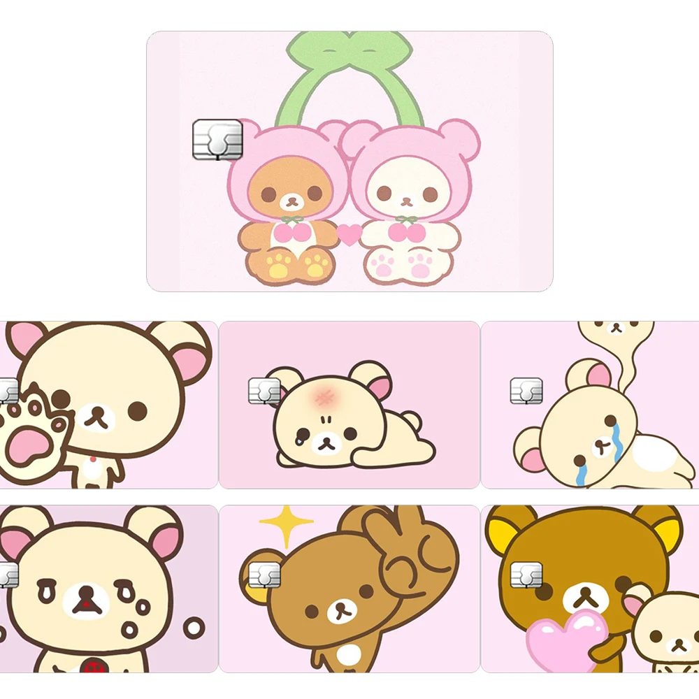 

Rilakkuma Stickers Chip Card Patch ID Documents Bus Subway Student Creativity Debit Credit Bank Paster Credit Bank Skin Gift