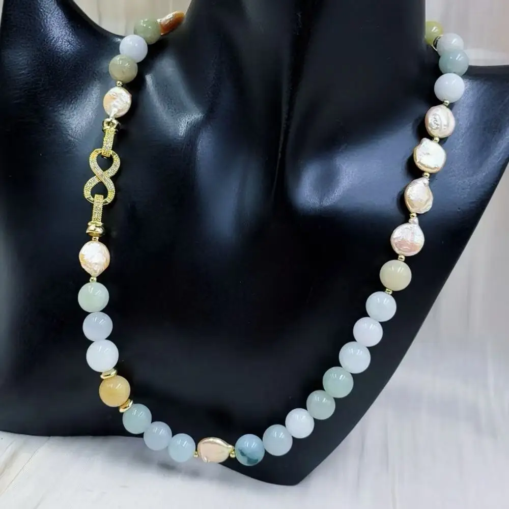 

10 мм 10-11 мм ювелирные изделия винтажные круглые натуральный нефритовый камень драгоценные камни монета жемчуг Шарм бусины ожерелье 17-20 дюймов