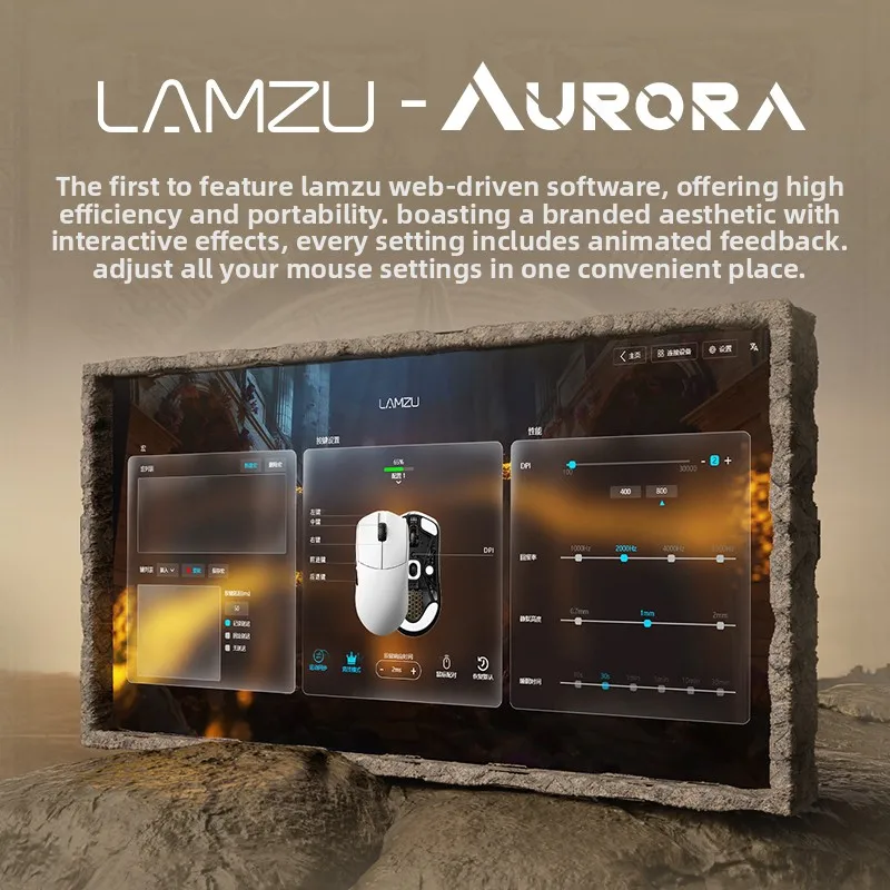 LAMZU MayaX Kabellose Gaming-Maus PAW3950 Nordic52840, ergonomisches, leichtes Design, PC-Zubehör, Gaming-Maus mit geringer Latenz
