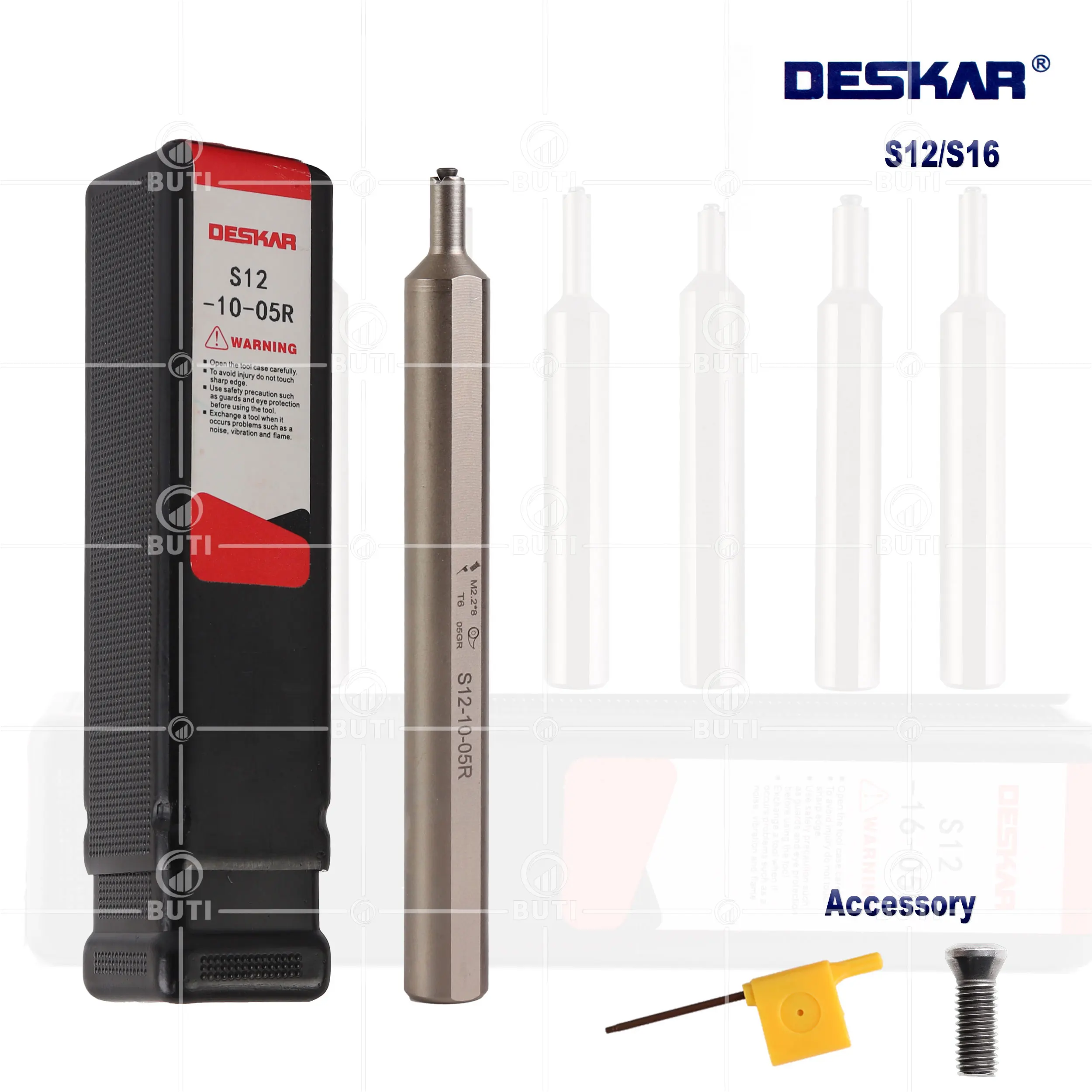 DESKAR 100% Original S12 S16 Series CNC Lathe Tool Internal turning Slotted Comma Cutter Bar S12-10-05R S16-15-07R Insert Holder