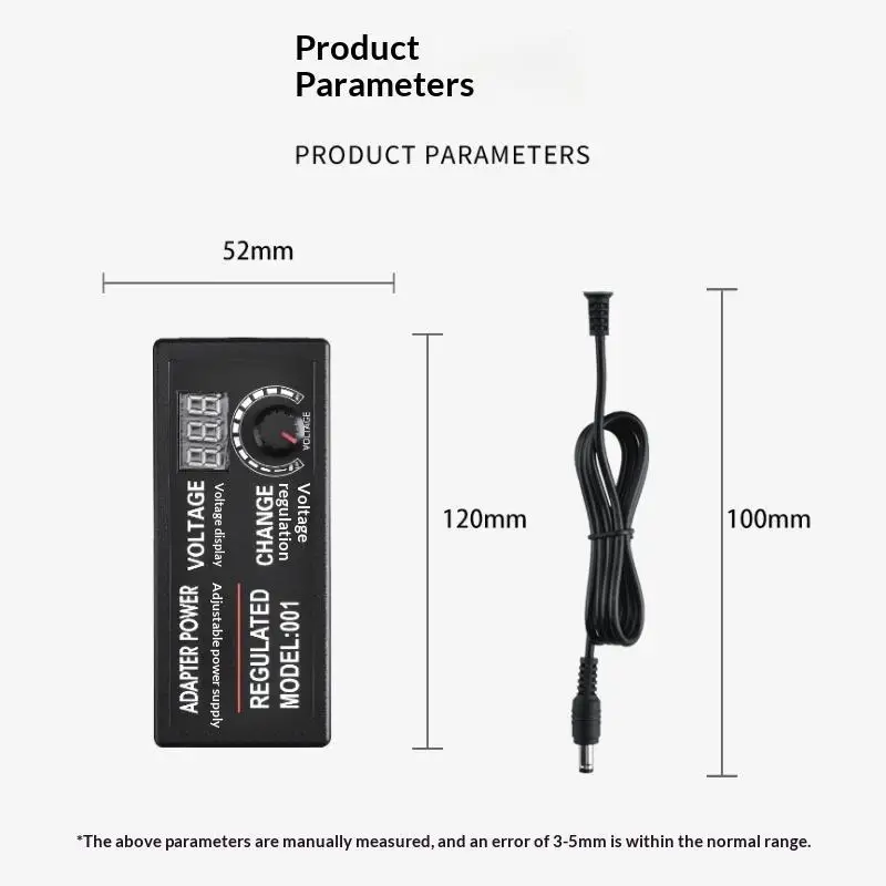 Adjustable AC/DC Switching Regulated LED Power Supply Converter With LED Display Dc 3V- 12V 3A For LED Strip