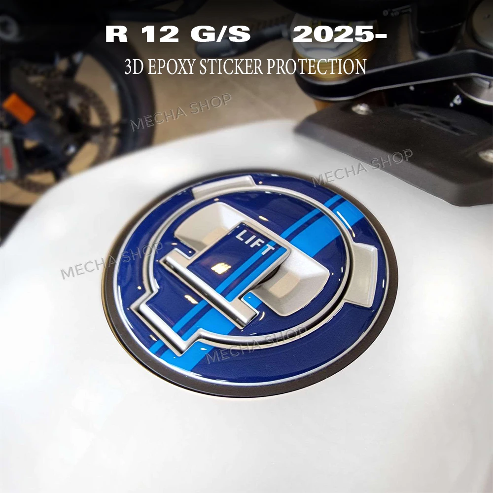 

3D Stickers For R 12 G/S 2025-2026 Night Black R12GS Light White Fuel Cap