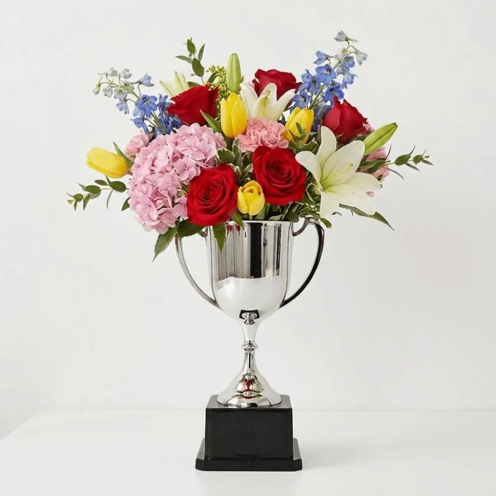 Creative Trophy Flower Vase Lightweight Decorative Creative Floral Container Stylish Multi-purpose Flower Arrangement Pot