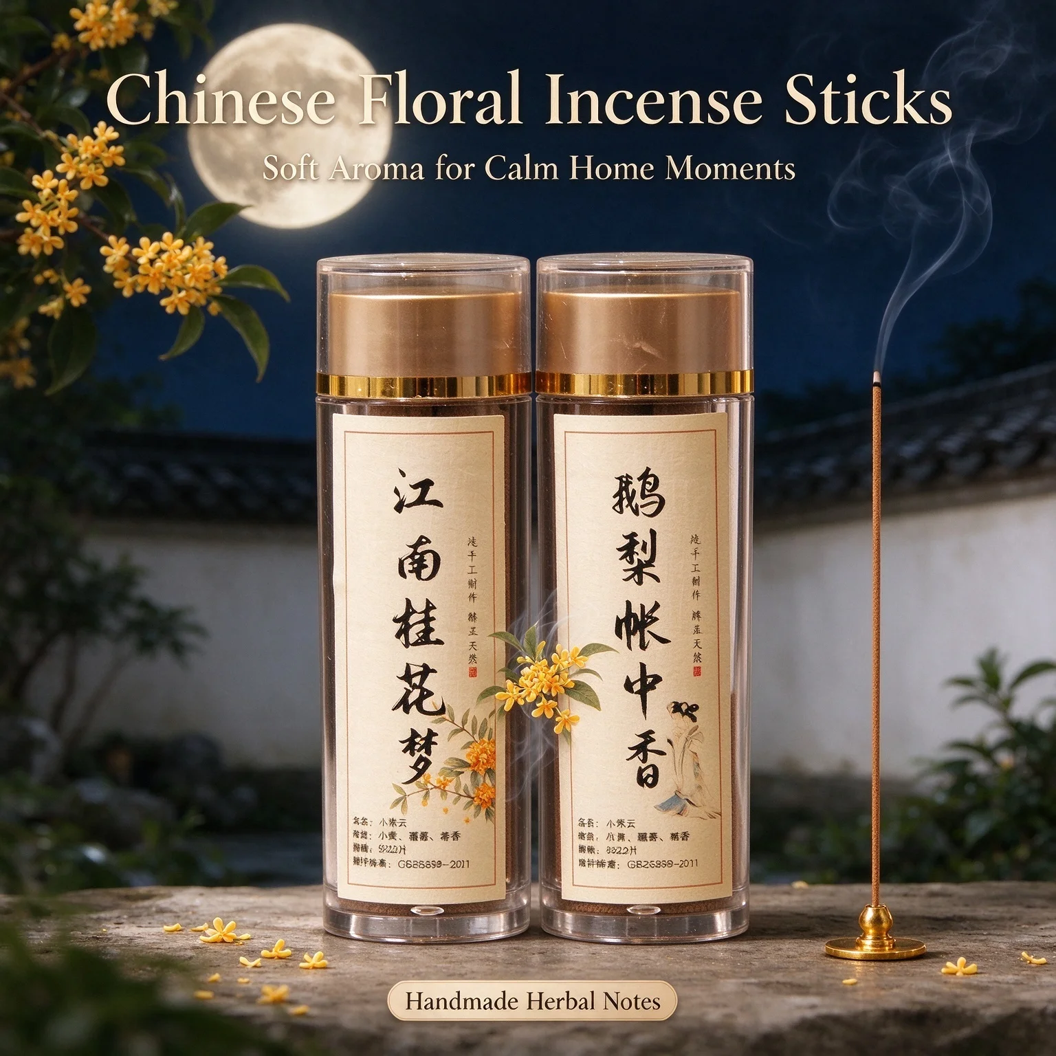 Natural Bakhoor Incense Cones Goose Pear Bedchamber Osmanthus Fragrance Chinese Traditional Aromatherapy for Home Meditation Rel