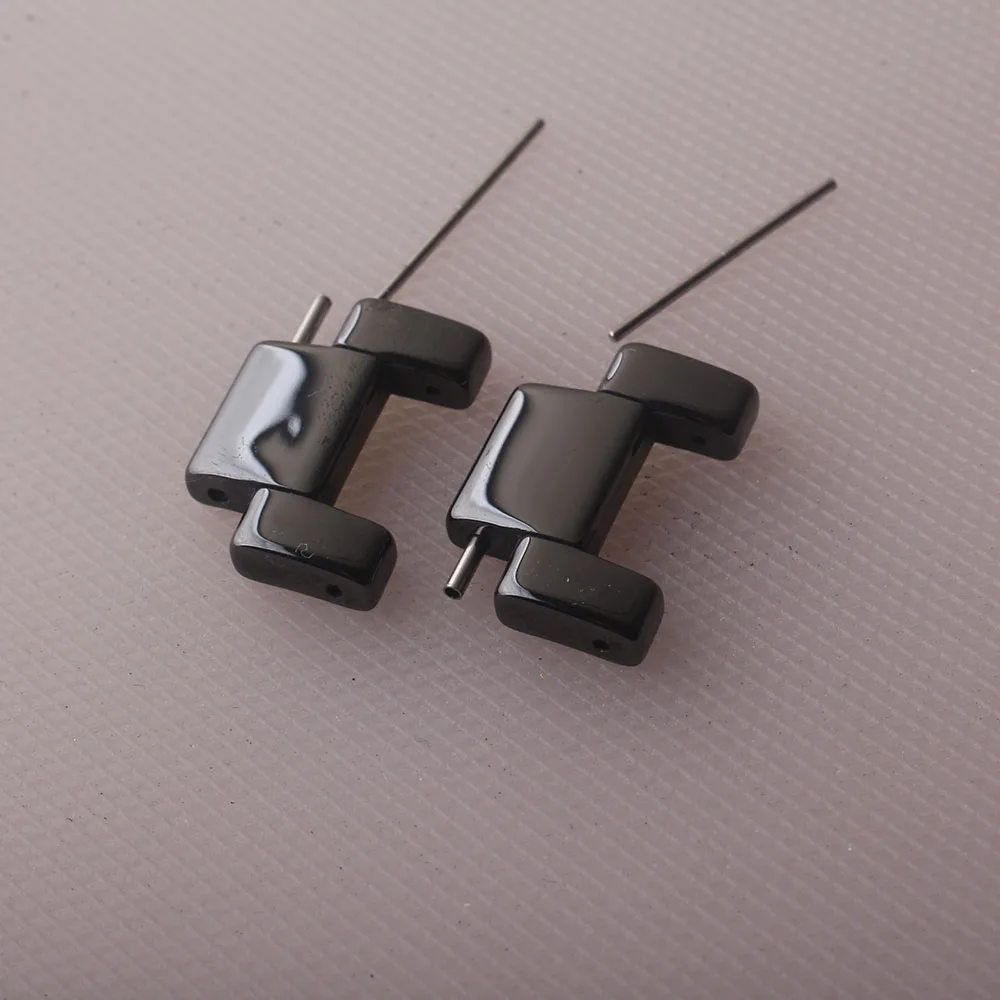 Accessori per cinturini cinghie estese particelle collegamenti per cinturini in ceramica come immagini cinturino in stile larghezza speciale nero da 20mm nuovo
